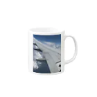 日本風景と自然風景の空の上 Mug :right side of the handle