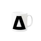 風天工房のΔデルタ・ギリシャ文字（黒） Mug :right side of the handle