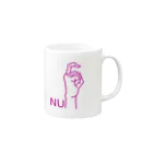 創作工房muccoの指文字:ぬ-nu- Mug :right side of the handle