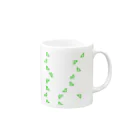 つめくさカップ店の舞う Mug :right side of the handle