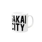 JIMOTOE Wear Local Japanのsakai CITY　堺ファッション　アイテム Mug :right side of the handle