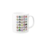 きのこスイミングの30顔面占い Mug :right side of the handle