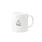 Carbon ＆ Baconの“ISOGASHII”ねこシリーズ（さりげなく） Mug :right side of the handle