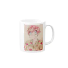 夢作屋 ハンドメイドアクセサリー屋ですの楽しい筈だったバカンス Mug :right side of the handle