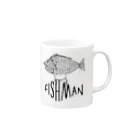 Japan Postmodern FederationのFISHMAN-fm02 Mug :right side of the handle