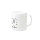 食べものも好きのぼんやりうさぎ Mug :right side of the handle