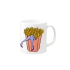 Mieko_Kawasakiの誘惑の🍟フライドポテト　 Mug :right side of the handle