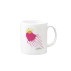 jelly fishのクラゲ Mug :right side of the handle