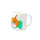 Tatsuya Artistのオレンジキャットの「シャネル」 Mug :right side of the handle