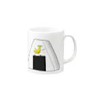 こんぺい工房のおにぎりに登るバナナ Mug :right side of the handle