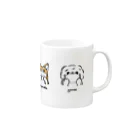 犬グッズの店しえるぶるーのマスクだワン！柴犬、パグ、コーギー、ペキニーズ Mug :right side of the handle