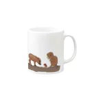 prunelleの小猿と瓜坊ときのこ Mug :right side of the handle