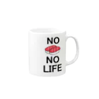 ひよこねこ ショップ 1号店のNo Sushi No Life Mug :right side of the handle