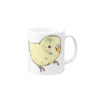 まめるりはことりの可愛いセキセイインコ　おすましちゃん【まめるりはことり】 Mug :right side of the handle