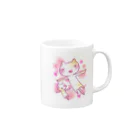 ユキの幸せピンク Mug :right side of the handle