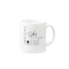 千代田*奈良店の仁ちゃんの世界「ごきげんよう」 Mug :right side of the handle