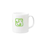 nowhitonの【DOGGYM Shake!】アイコンロゴ（グリーン） Mug :right side of the handle