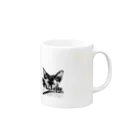 ネロヂカラのリアル黒猫(仔ねこ1) Mug :right side of the handle