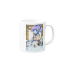 ももにゅの足湯と女の子 Mug :right side of the handle