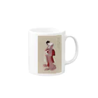 Japanの浮世絵日本の文化Tシャツ小物 Mug :right side of the handle