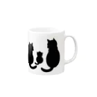 kuronyansuzuの黒猫親子 Mug :right side of the handle