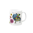 Sound Shop Misayukiのピアノとガーベラ Mug :right side of the handle