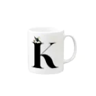 ZOOKISSのイニシャルマグカップ　【K】 Mug :right side of the handle