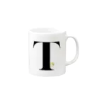 ZOOKISSのイニシャルマグカップ　【T】 Mug :right side of the handle