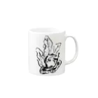 平成浪漫商会の鳥獣戦隊 GIGAれんじゃあ部（ボスキャラ） Mug :right side of the handle