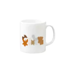 ふうふうたかのわんちゃん達のシルエット Mug :right side of the handle