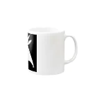 ラビもちFactoryのラビもち　ペタペタ Mug :right side of the handle