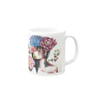 ローズルの花を吐く Mug :right side of the handle