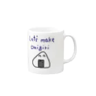 Cyobi の店のおにぎり。 Mug :right side of the handle