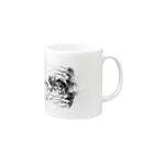 タカオカンパニーのクラゲ　モノクロ Mug :right side of the handle