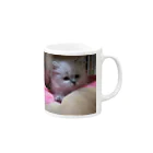 Elfi, Cherie, Felicia, Asher, Bae&Ameliaのサイベリアンの子猫(ブルーポイント) Mug :right side of the handle