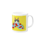 猫ざんまいの浮き輪にゃんこ(スイカ) Mug :right side of the handle