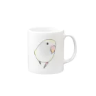 まめるりはことりのコザクラインコ　バイオレットパイドちゃん【まめるりはことり】 Mug :right side of the handle