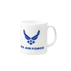 rikunosukeshopのU.S.A.F ロゴ　アイテム Mug :right side of the handle