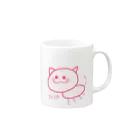 mちゃんとおともだちのmちゃんのねこちゃん Mug :right side of the handle