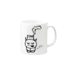 SEA SIDE ZOMBIEのミニ桜島ゾンビくん。なんか喰いたいがよ… Mug :right side of the handle