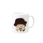 インテリアクレールのカーテンマンJr.（こんにちは）のマグカップ Mug :right side of the handle