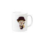 インテリアクレールのカーテンマンJr.（バイバイ）のマグカップ Mug :right side of the handle