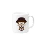 インテリアクレールのカーテンマンJr.（ありがとう）のマグカップ Mug :right side of the handle