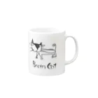 keechのしなやかな猫 Mug :right side of the handle