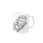 pinchの壊れたピンチ Mug :right side of the handle