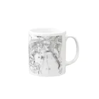 にょすけのフウドタウン「自販機通り」 Mug :right side of the handle