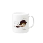 インテリアクレールのカーテンマンJr.（ピューン）のマグカップ Mug :right side of the handle