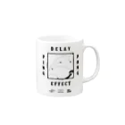 astrollage zakka official storeのDELAY EFFECT BLACK Mug :right side of the handle