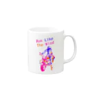 satomimitsukiのバイク ライダー ３（カラフル） Mug :right side of the handle