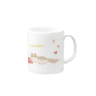 ふわモフねこのハート ちゃはち Mug :right side of the handle